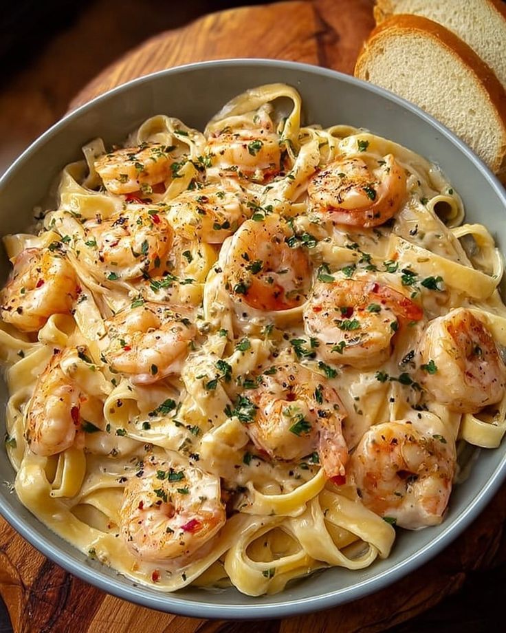Creamy Prawn Fettuccine